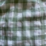 Princess Polly Gingham Pleated Checkered Mini Skirt in Sage Green/White - Size 2 Photo 1