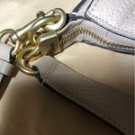 Coach  Turnlock Leather Hobo Bag Black In Cream Photo 9