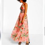 EXPRESS Pink Floral Cut Out Maxi - Small Photo 10