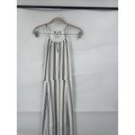 Candies Maxi‎ Sundress Women XXL Ivory Striped Slit Front Beach Resortwear Photo 6