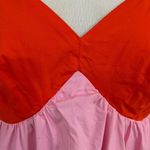 The Get Barbie Colorblock Pink/ Red Cotton Mini Dress S Pink Photo 4