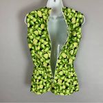 Handmade  Top Fruit Print Limes Sleeveless Darts‎ Zip-Back Retro Fit Green Zip-Up Photo 11