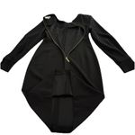 Calvin Klein Black Slit Sleeve Stretch Crepe Sheath Dress Size 6 Photo 5