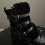 Report Women's North Fashion Boot Black Faux Fur Winter Booties Size 7.5 Photo 3