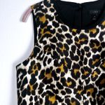 J.Crew Sleeveless Leopard Print Sheath Dress‎ Size 4 Preppy Casual Chic Work Brown Photo 5