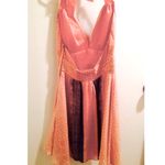 Guess  Peach Silk Halter Dress Photo 4