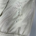 Maeve‎ Jacket Womens Large Ivory Marbled Oversized Faux Leather Bomber Anthro Photo 11