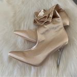 Mackin J Sheeny Nude Sock Gold Boots Bootie Shoe Size 8.5 Photo 7