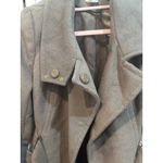 Elie Tahari Women's Elegant‎ Double Breasted Wool Blend Trench Coat Belted Gray Size M Photo 2