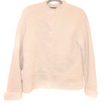 kim rogers Signature Knited Button Front Chenille Cardigan Sweater Cream large Photo 0