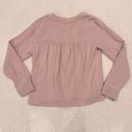 Madewell Lightspun Evert Top Wisteria Dove Pink Button Front V-Neck Textured XS Photo 2