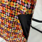 Vintage Landau Uniform Scrub Top Orange Black Purple Floral Size Medium Photo 4