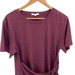 Z Supply  Womens Lake Triblend Heather Wrap Tie Waist Tee‎ Dress Burgundy Medium Photo 1