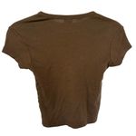 Urban Outfitters Fallen Angel Tattoo Brown Graphic Baby Tee Floral Snake Small Photo 3