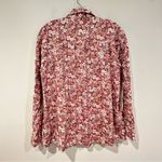 Pilcro Anthropologie Sasha Smocked Boyfriend Blouse Women's XS Pink Boho Hippie Photo 7
