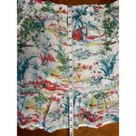 Sigrid Olsen  Beach/Tropical Mini Ruffle Hem Elastic Waist Skirt w/ Pockets (XL) Photo 3