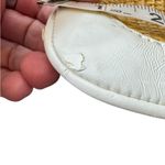 J.Crew  Straw White Faux Leather Trim Clutch‎ Bag Checkered Interior Photo 5