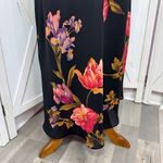 Vintage 90s Positive Attitude Floral Maxi Slip Dress Black Medium Glam Grunge Size 12 Photo 5