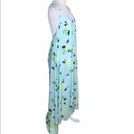 Vince Camuto  Aqua Yellow Lemons Spaghetti Strap Maxi Swim Cover Summer Dress XS Photo 1