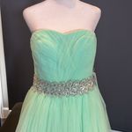 Women’s Green Short Homecoming Prom Party Dress Sweetheart Corset Back Size 12 Photo 1