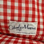 Hand Made In Haiti Happy Mushroom Needlepoint Tote Quirky Cute Red Checkered Photo 7