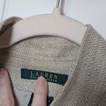 Ralph Lauren Vintage Linen Tweed Blazer Women's 12 Light Cream/Green Photo 6