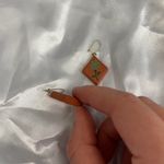 Handmade Vintage Hand Painted Flower Earrings Photo 3