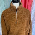 Women’s Large Ambiance Outerwear Pullover (mid zipper) Brown Photo 0