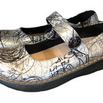 Savvy Mary Jane Nursing Shoe By  Women's Color:‎ Silver Scribble 11M Photo 0