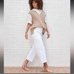 Spanx White Stretch Twill Cropped Wide Leg Pant LARGE PETITE BUSINESS Casual Photo 1