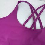 Lululemon Strappy Back Sports Bra Purple Sz 12 Womens Medium Impact Workout Bra Photo 1