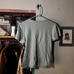 Caution to the Wind Cyan front tie top Photo 3