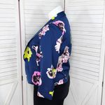 J.‎ Crew Tropical Floral Sateen Crop Blazer Jacket Blue Pink 12 Photo 1