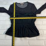 BCBGeneration  Blouse Top Womens M Black Sheer Witchy‎ Gothic Whimsygoth Coquette Photo 1