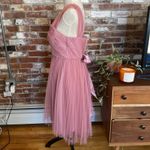 ASOS  Designs Mauve Tulle Sleeveless Button Back Mini Dress Size 8 Photo 3