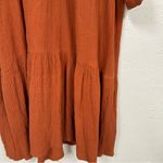 7 For All Mankind Burnt Orange Tiered Maxi Dress Womens S Boho Romantic Prairie Photo 6