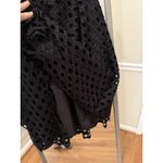White House | Black Market  Black Lattice Pattern Lace Skirt women’s size 4 Photo 7