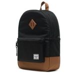 Herschel Supply Company HERSCHEL Heritage Youth Backpack in Black / Saddle Brown, New with Tag MSRP $80 Photo 2
