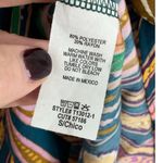 Hudson Gray Hudson Grey Incredible Allure Teal‎ Leaf Print Oversized Blouse Photo 3