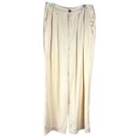 Reformation  Tencel Lyocell Pleated Wide Leg Pants Beige Size 10P Career Casual Photo 1