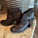 Altar'd State Ankle Boots Brown Booties Heels Side Zip Womens 6 Photo 0