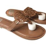 DV by Dolce Vit Dolce Vita Gotie Sandals Faux Leather Laser Cut Medallion Thong Brown 11 Photo 0