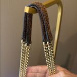 Michael Kors Brown Python Snakeskin & Gold Chain Crossbody Shoulder Bag Photo 2