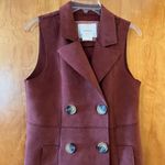 Anthropologie  Tandy Longline Faux Suede Utility Topper Vest Jumper Dress XS Photo 2
