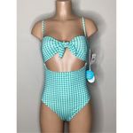 Anthropologie New. WET brand gingham swimsuit. Large. Retails $168 Photo 4
