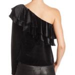 MISA Los Angeles Mielle Velvet One Shoulder Ruffle Top XS NWT Photo 1