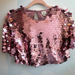 A New Day Pink Sequin Crop Top – Party Statement Piece by  Photo 1