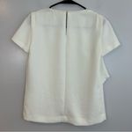 Maje White Short Sleeve Ruffle Blouse/Top Size Small Photo 4