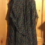 THEYSKENS’ THEORY Darwi Green Multi Silk Blend Tiered Tunic Mini Dress EUC S Photo 4