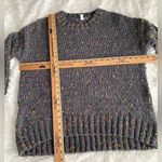 Seven7  Knit Sweater Gray Chenille Popcorn Confetti Soft Pullover size S Photo 8